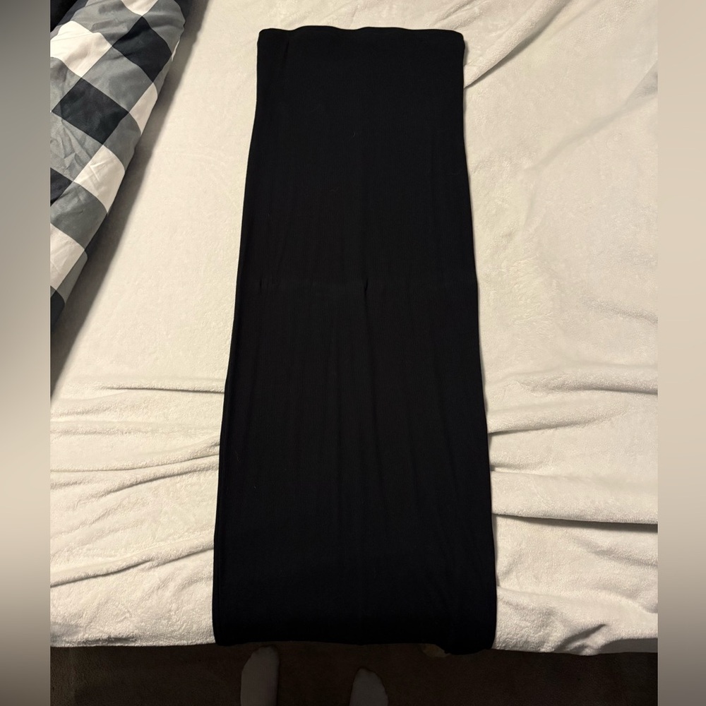 a new day Classic Black Maxi strapless dress